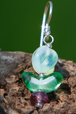 "Budding Daydream" - vintage bead and crystal on sterling silver