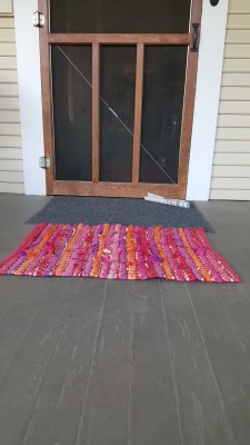 Living the Dream: Porch Makeover on a Budget: The front door newspaper