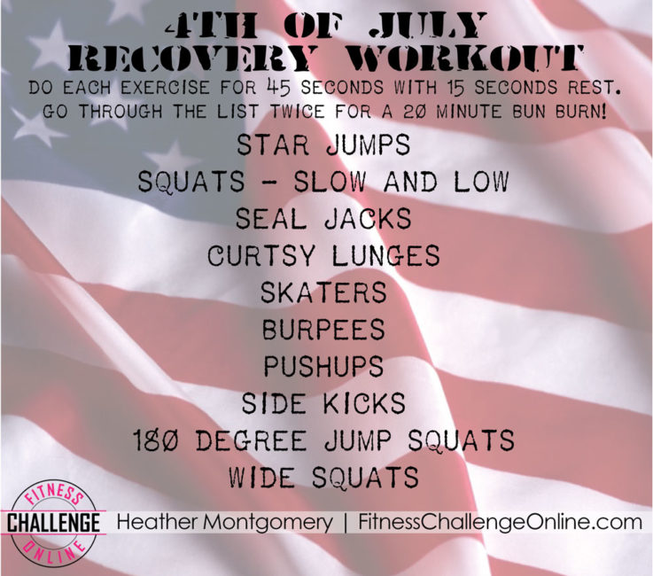 4th of July Workout to Recover from Independence Day BBQ Overlaod