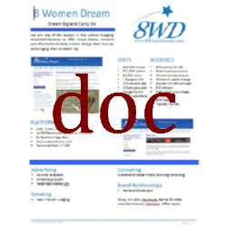 8 Women Dream Media Kit in MSWord
