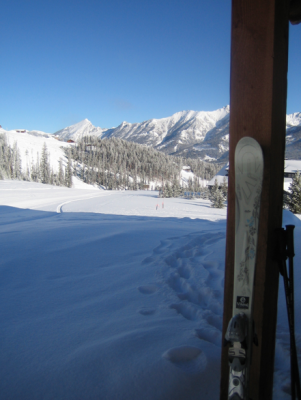 Ski in Big Sky, Montana: View from cabin