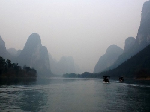 Boat ride on the Li River in China