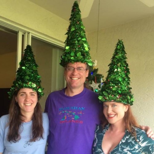 Finding Happiness in a Tropical Christmas - My family of Christmas Coneheads