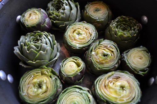 the Perfect Wine Country Dream Kitchen: Fresh artichokes from my vineyard garden