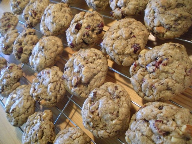 American Dream Recipes: Dark Chocolate Cherry Almond Cookies recipe by Shellie Croft