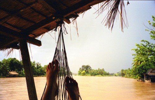 8 Essential Items to Pack: Except when you don't need shoes - hammock time in Laos!