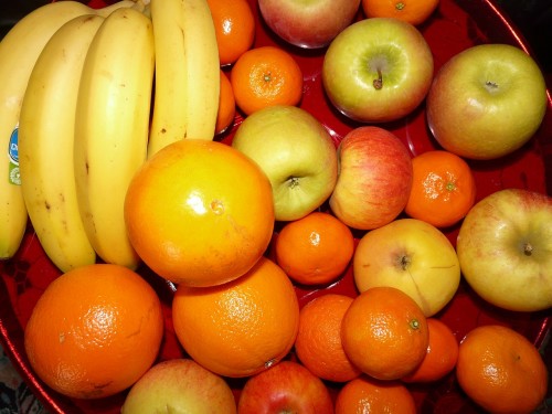 Finding Happiness through Service in a Season of Giving: Fruit for a  food basket