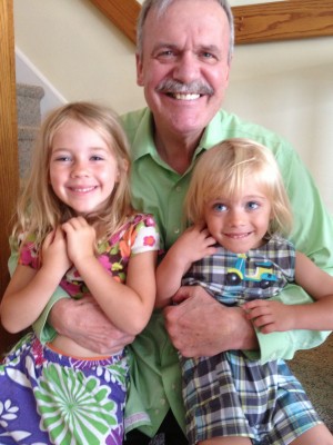 My dad with his grandchildren