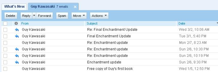 Guy Kawasaki and email