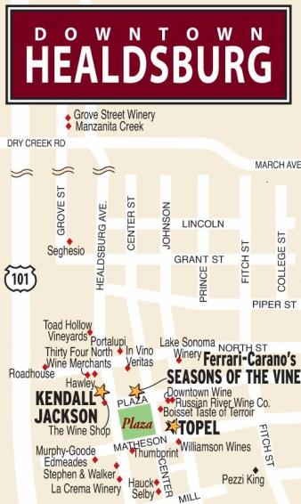 Healdsburg California Winery Map