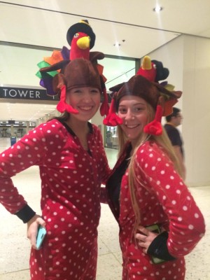 Finding Happiness through Service in a Season of Giving: Turkeys in PJs