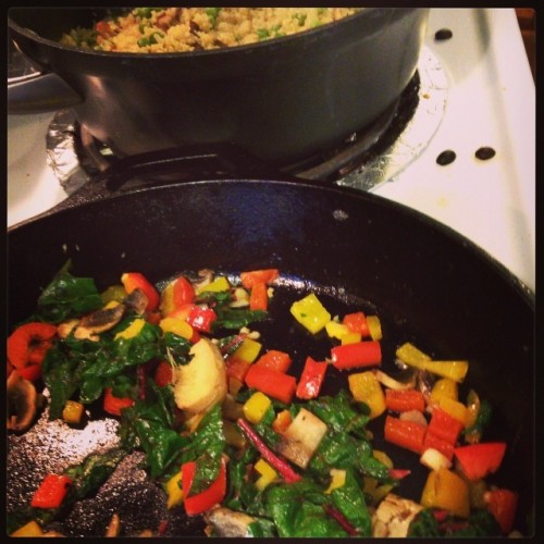 Finding Happiness By Making A House A Home: Sauteed veggies in my new home