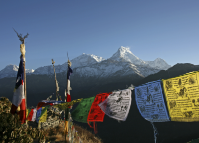 Finding Happiness on the Spiritual Path - Prayer flags