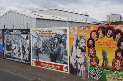 International mural wall in Belfast, Northern Ireland