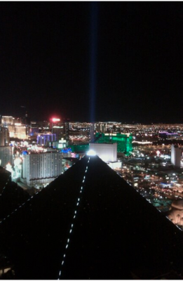 Dinner with a view of Las Vegas