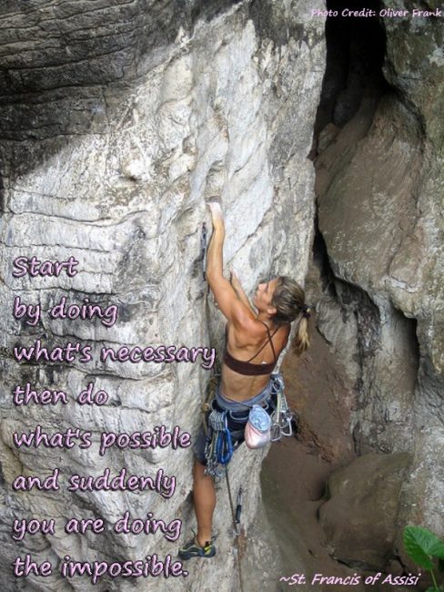 Dream Motivational Picture Quote: Do What's Possible -Maria Rock Climber