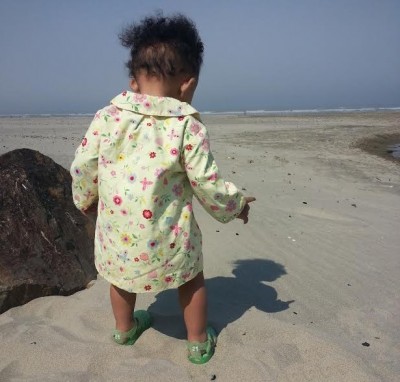 Midlife Motivation: The 1 Step Solution - Grandbaby at the beach taking a step