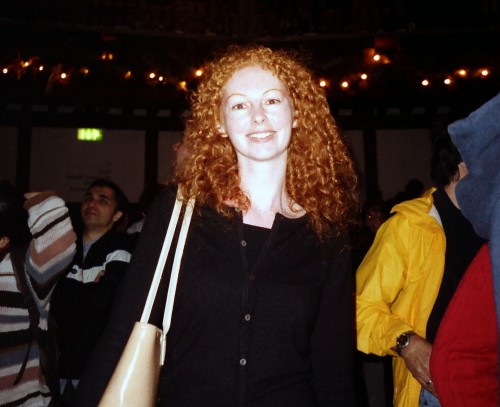 For People Who Want to Live the World Travel Dream But Can't Get Started: A young Natasha von Geldern at the Globe Theatre in London