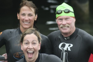 Rick Niles and friends at triathlon - Goal setting at work!