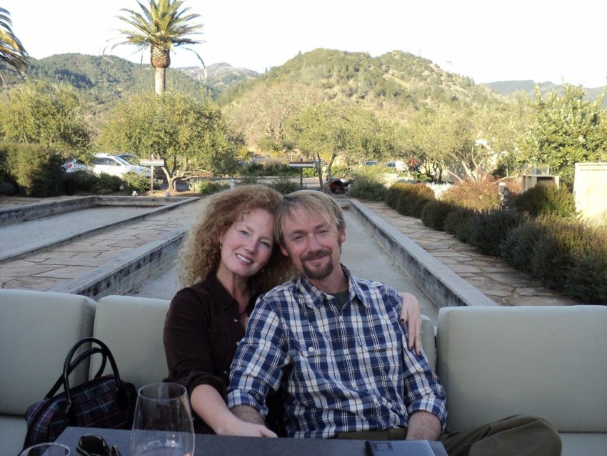Shellie and Bryan at Silverado vineyards Napa California