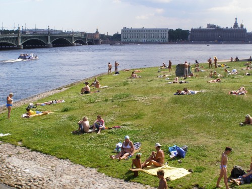 Who Else Wants to Travel to Russia? Saint Petersburg sunbathers by Natasha von Geldern