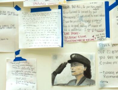 Wordless Wednesday Images of the Thank You Wall