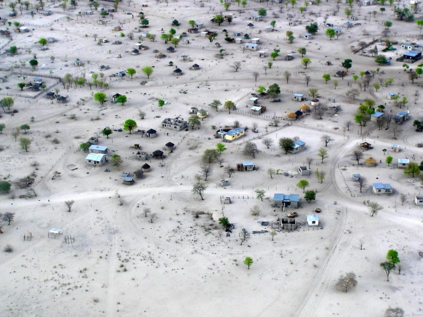 8 Best Travel Photos from the World Wandering Kiwi: Ariel photograph of a Botswana village