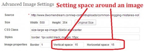 Common Mistakes Bloggers Make - Not setting image spacing