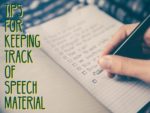 Motivational Speaker Tips For Keeping Track of Speech Material