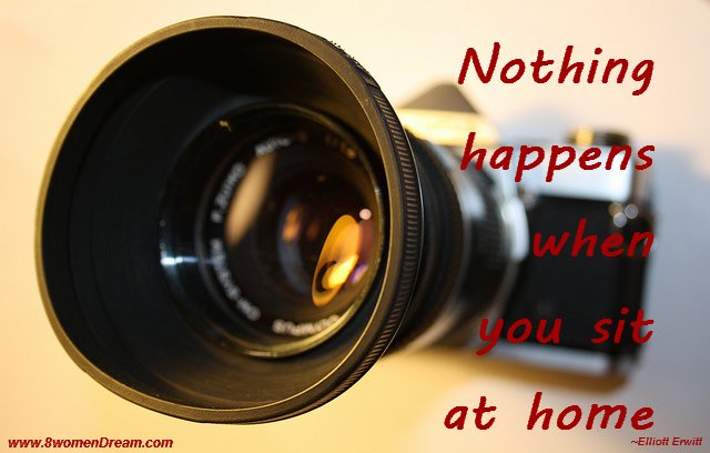 Motivational Picture Quote: Nothing Happens When You Sit at Home