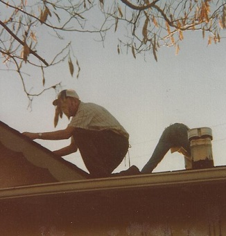 Father's Day Celebrations: My Dad Putting on a new roof
