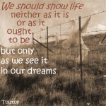 Dream Motivational Picture Quote: Live Our Lives As We See It In Our Dreams