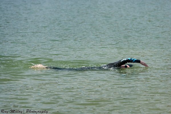 Heather's first open water swimming practice for triathlon