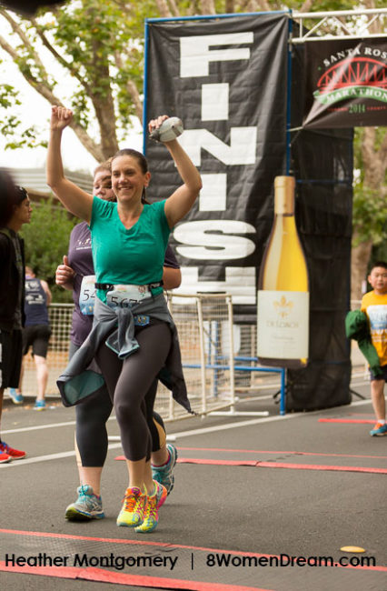 Heather Santa Rosa Downtown 5k Run Finish