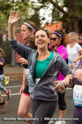 My husband photographing my races in support of my dream