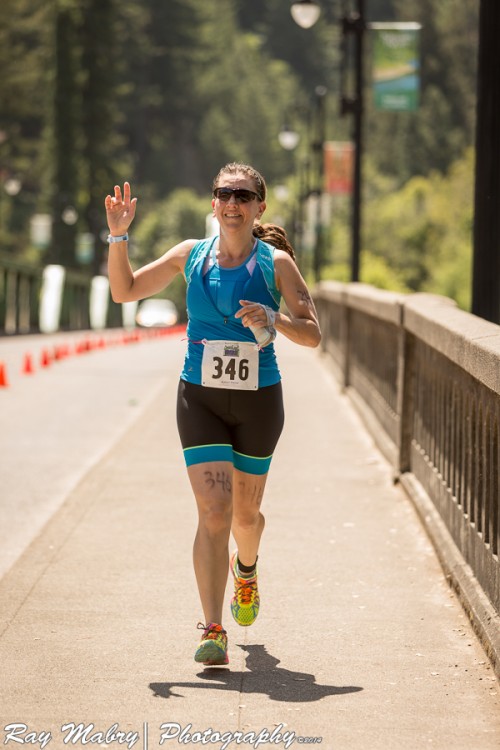 Heather - Vineman Olympic Distance Triathlon Finish Line