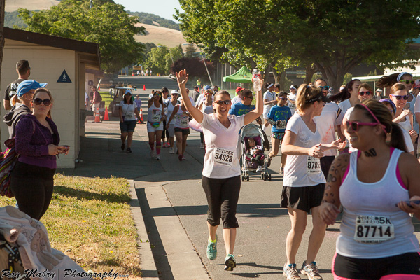 Heather starting out still white at color me rad