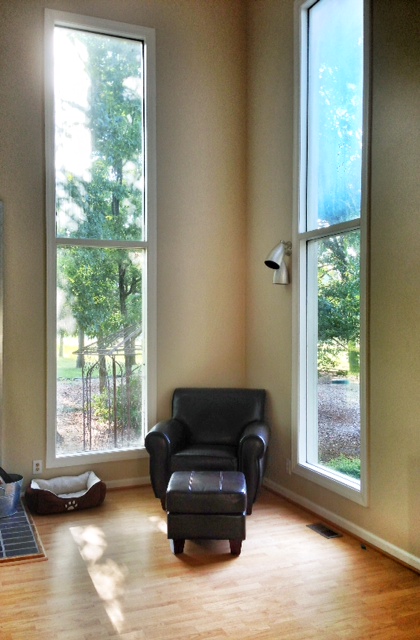 New home living room windows