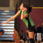 Kims daughter palying volleyball