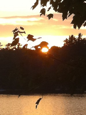 living dreams sunset at the lake