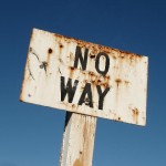 no way out sign
