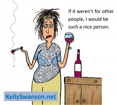 Why Asking For Help Is Vital To Reaching Your Dream: Motivational speaker Kelly Swanson cartoon on plying nice