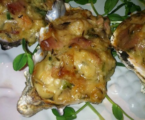 It's Impossible to Be Unhappy With Oysters Louisiana style