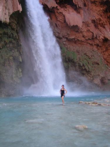 Katie Swimming at Havasu Falls Grand Canyon