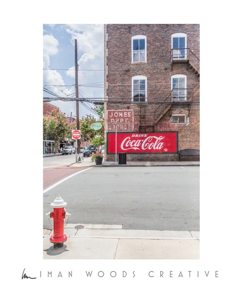 Dreaming of a Retail Space - The view from the front doors looking across the street. I've loved this Coca-Cola sign since I moved here a year ago.