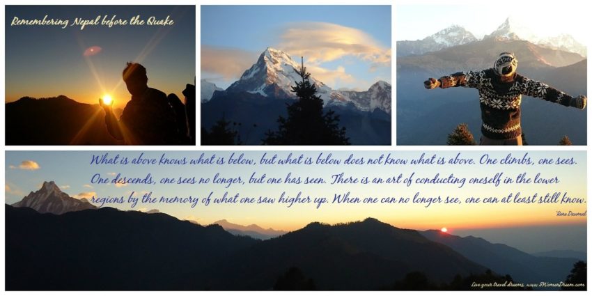Remembering Nepal Before the Quake: Trekking images & quote about climbing Everest