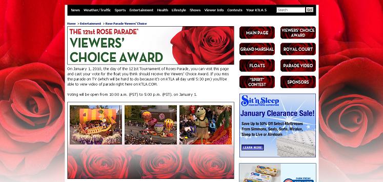 rose parade viewers choice