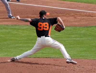 Images of Spring Training Dreams: Giants #99 on the mound