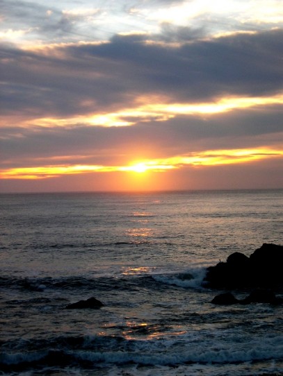 sunset in bodega bay california