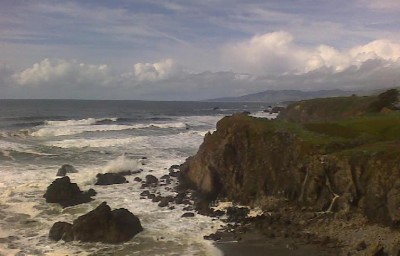 the California coast in spring